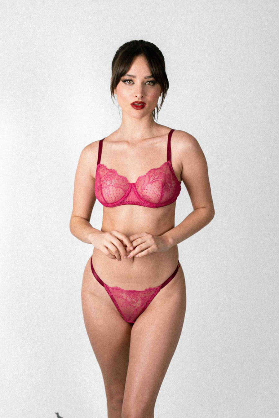 Easter Pink Lace Underwire Bra
