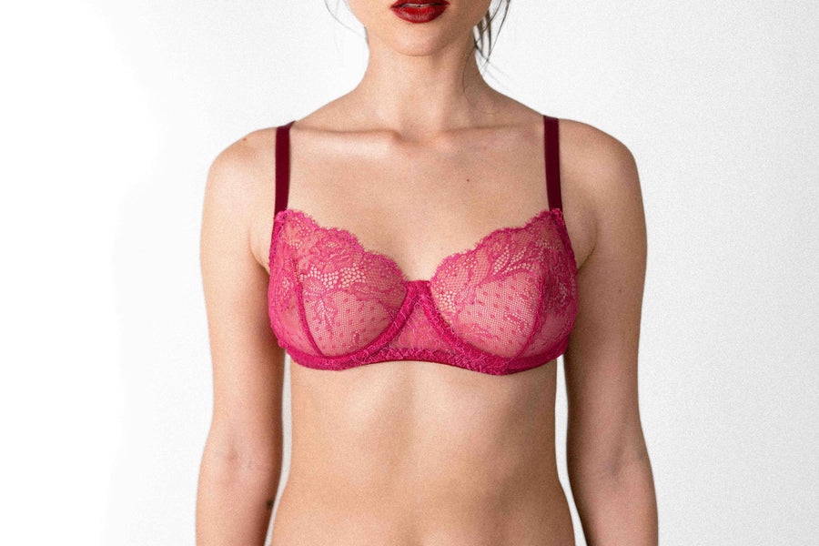 Easter Pink Lace Underwire Bra