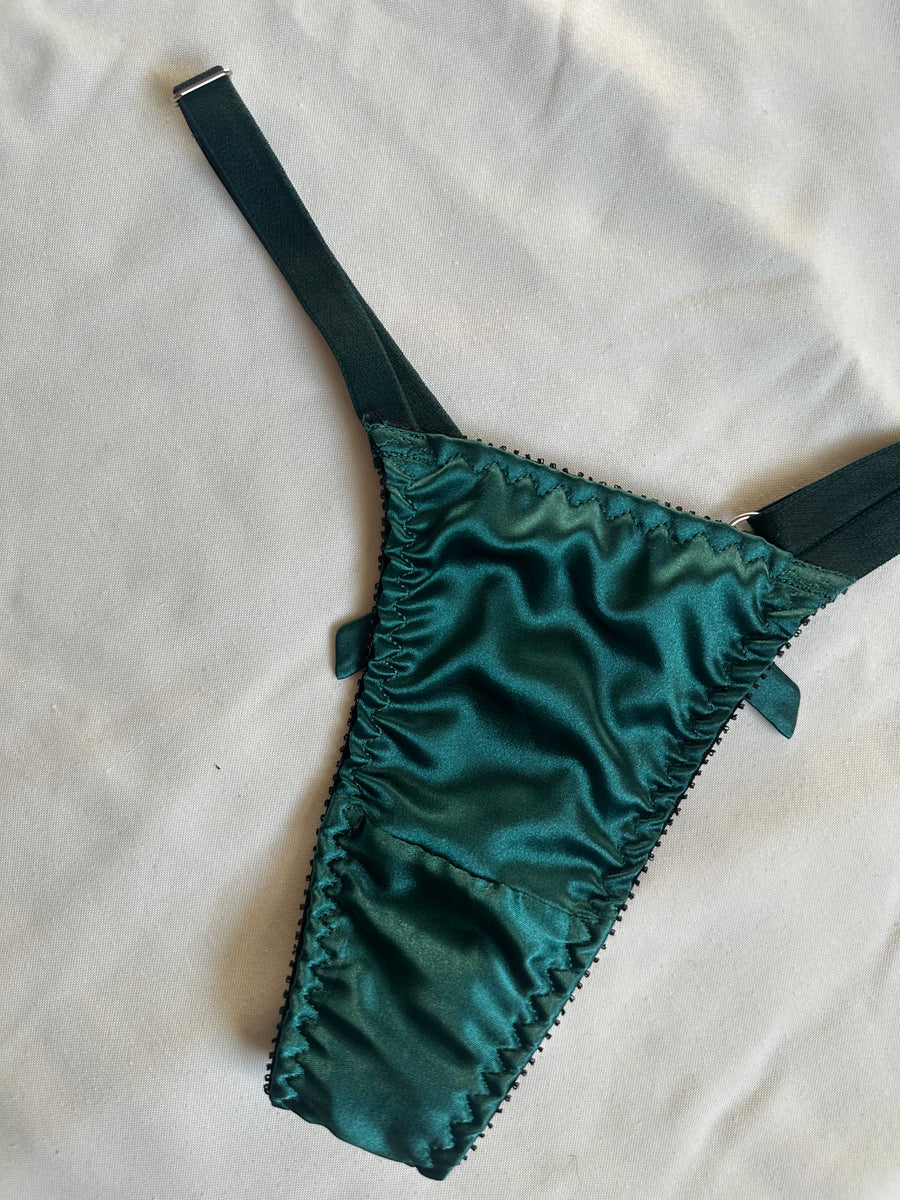 The Gift Green Satin Panty