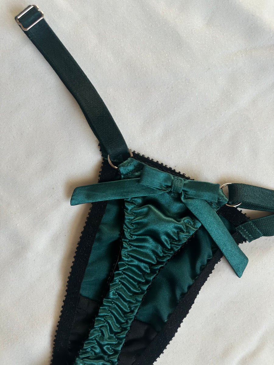 The Gift Green Satin Panty